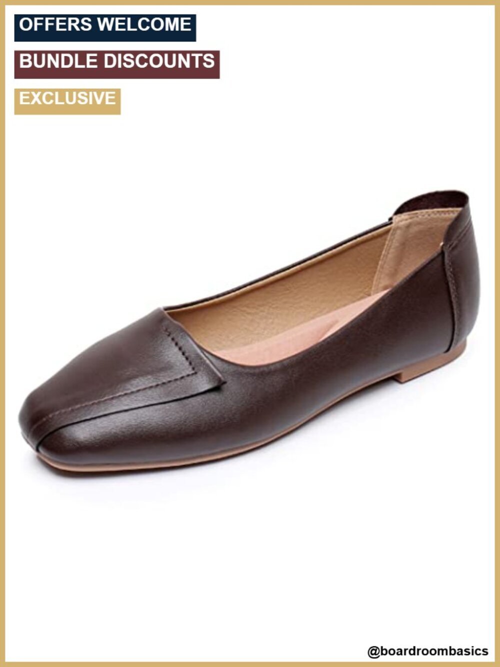 Plain Slip On Dance Flat Shoes with Padded Insole for Walking